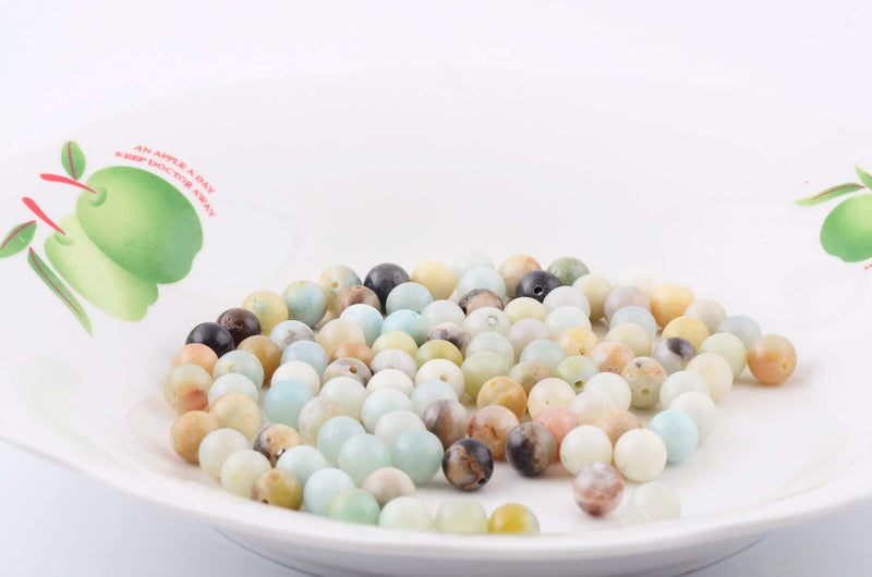 Cmidy Natural Stone Beads 100pcs 10mm Amazonite Stone Round Genuine Real Stone Beading Loose Gemstone Hole Size 1mm DIY Smooth Beads for Bracelet Necklace Earrings Jewelry Making (Amazonite Green, 10mm) - Image 3